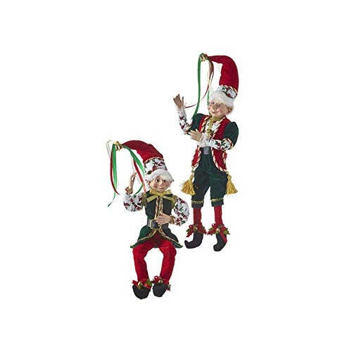 RAZ Imports 2021 Christmas Eve 16-inch Posable Elf Figurine, Assortment Of 2 1 RAZ Imports 2021 Christmas Eve 16-inch Posable Elf Figurine, Assortment Of 2