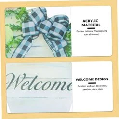 NOLITOY 3 Pcs Listing Front Door Decor Photo Garland Wooden Clothes Hanger Household Door Plate Rustic Welcome Sign Christmas Door Sign Acrylic Grey Reusable Doorplate Party Door Plate -Department 56 Shop 41DlU0d8ZQL
