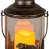 Deer LED Lantern Lights Decorative - Metal Round Holder & Hanging Lantern For Indoor Outdoor By Pine Ridge | 3AAA Battery Operated | Flameless | Halloween And Christmas -Department 56 Shop 41ERC6s2rdL. AC