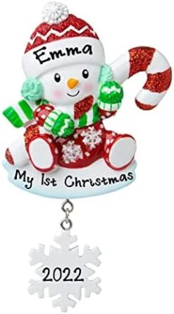 2022 New Baby Decorating Christmas Lights On Tree Personalized Baby`s First Christmas Hanging Tree Ornament New Born Baby Gift-Free Personalized (Blue Snow Baby) -Department 56 Shop 41F8nYNFLAL. AC