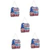 Abaodam 5pcs Day Hanger Signs Favor With Of Decor Wall Gnome Hanging Patriotic Welcome July Front Rope Ornament Flag Decorations Wooden Decorative Party For Pendant Door Festive -Department 56 Shop 41FOqkE6erL