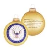 Christmas By Krebs 3 1/4" (80mm) Made In The USA Designer Seamless Gold Velvet Military Patriotic Glass Christmas Ball Keepsake Ornament, Navy -Department 56 Shop 41FdV09CLML