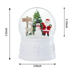 Christmas Snow Globe Color Changing Lighted Musical Water Globe With Musical Santa Claus And Snowman Decor, Battery Powered Water Resin Glass Balls Table Decor, For Kids -Department 56 Shop 41FvIcmG4sL