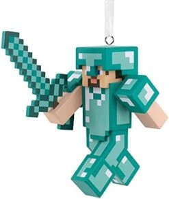 Hallmark Minecraft Steve In Diamond Armor Christmas Ornament -Department 56 Shop 41G22TuR4oS. AC