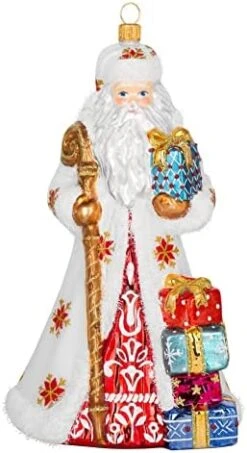 Miss Christmas 2023 Collection Festive Santa 7.5-Inch Blown Glass Christmas Tree Ornament (Classic Santa With Gifts) -Department 56 Shop 41Gg7cA7WKL. AC