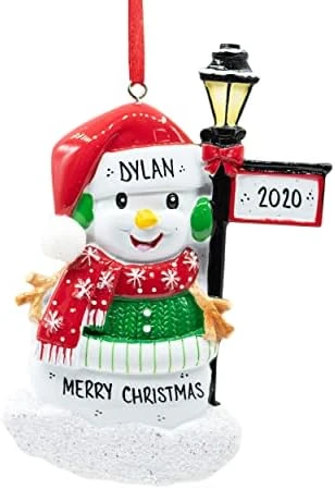 UniqXmas Personalized Snowman Figurine Christmas Ornament 2023 - Free Handwritten Customization | Snowman With Snowflake Red Santa Hat & Scarf For Xmas Tree | Unique Keepsake - Custom Name & Year 7 UniqXmas Personalized Snowman Figurine Christmas Ornament 2023 - Free Handwritten Customization | Snowman With Snowflake Red Santa Hat & Scarf For Xmas Tree | Unique Keepsake - Custom Name & Year - Image 7