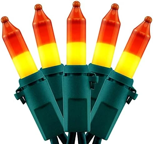 YULETIME Orange String Lights With Green Wire, 66 Feet 200 Count UL Certified Christmas Light, Pack Of 2 Sets 33 Ft 100 Opaque Mini Light Set For Halloween Thanksgiving Holidays (Orange) 7 YULETIME Orange String Lights With Green Wire, 66 Feet 200 Count UL Certified Christmas Light, Pack Of 2 Sets 33 Ft 100 Opaque Mini Light Set For Halloween Thanksgiving Holidays (Orange) - Image 7