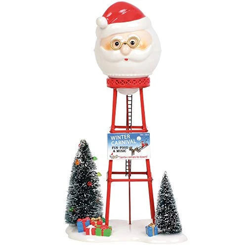 Department 56 Village Cross Product Accessories Santa Water Tower Figurine, 11.42 Inch, Multicolor 1 Department 56 Village Cross Product Accessories Santa Water Tower Figurine, 11.42 Inch, Multicolor