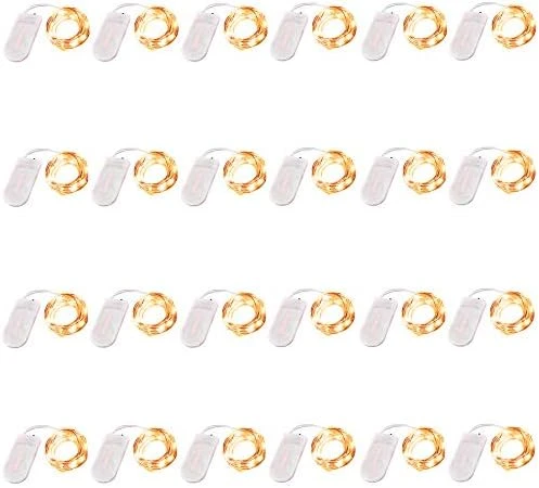 24 Pack Fairy Lights Battery Operated 6.6ft 20 Led Mini String Lights Silver Wire Starry Lights For DIY Wedding Party Festival Halloween Christmas (Cool White) 15 24 Pack Fairy Lights Battery Operated 6.6ft 20 Led Mini String Lights Silver Wire Starry Lights For DIY Wedding Party Festival Halloween Christmas (Cool White) - Image 15