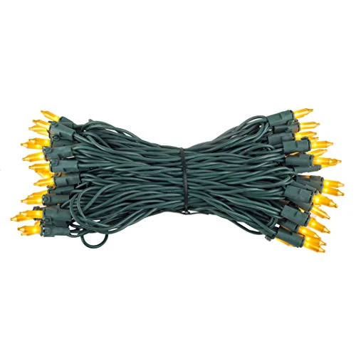 Kringle Traditions Incandescent Mini String Lights, Indoor Mini Tree Lights, Outdoor Christmas Mini Lights, Colorful Christmas Mini Lights, Green Wire (50 Lights / 6” Spacing / 25.5 Ft, Gold) 5 Kringle Traditions Incandescent Mini String Lights, Indoor Mini Tree Lights, Outdoor Christmas Mini Lights, Colorful Christmas Mini Lights, Green Wire (50 Lights / 6” Spacing / 25.5 Ft, Gold) - Image 5