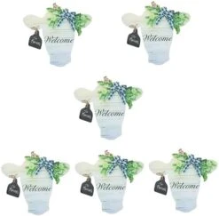 NOLITOY 3 Pcs Listing Front Door Decor Photo Garland Wooden Clothes Hanger Household Door Plate Rustic Welcome Sign Christmas Door Sign Acrylic Grey Reusable Doorplate Party Door Plate -Department 56 Shop 41IeqziCLxL. AC