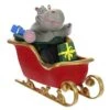 Hallmark Keepsake 1999QGO2167 Ornament 2019 Year Dated Hippo In Sleigh Musical (Plays I Want A Hippopotamus For Christmas Song) -Department 56 Shop 41J2RA2edmL