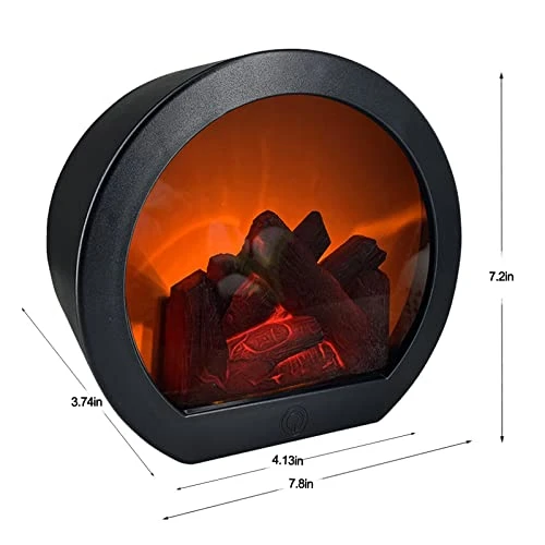 GSY Fireplace Decorative Lantern , Fireplace Light LED Simulation Log Flame Effect , Touch Switch And USB Powered Fireplace Lantern For Home Decor Indoor Christmas Ornament 2 GSY Fireplace Decorative Lantern , Fireplace Light LED Simulation Log Flame Effect , Touch Switch And USB Powered Fireplace Lantern For Home Decor Indoor Christmas Ornament - Image 2