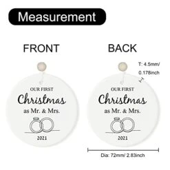 Our First Christmas As Mr & Mrs Ornaments 2021 Newly Married Ornament Couples Gifts Wedding Decoration Personalized Bridal Shower Gift… 11 Our First Christmas As Mr & Mrs Ornaments 2021 Newly Married Ornament Couples Gifts Wedding Decoration Personalized Bridal Shower Gift… -Department 56 Shop 41JlEBWUyYL