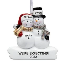 Let's Make Memories We're Expecting Family Christmas Ornament - New Baby On The Way - Couple