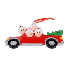 Personalized Family Christmas Ornament 2022 Family Of 4 Carrying Christmas Tree Home Red Truck Handmade Customized Holiday Decor Gift With Handwritten Names -Department 56 Shop 41Jqp0uBJZL