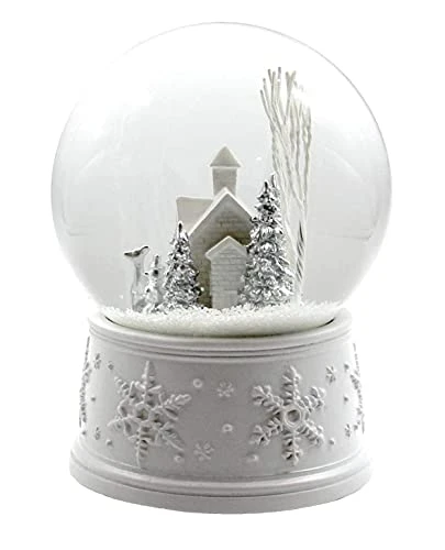 100MM White Christmas Snow Globe From The San Francisco Music Box Company 3 100MM White Christmas Snow Globe From The San Francisco Music Box Company - Image 3