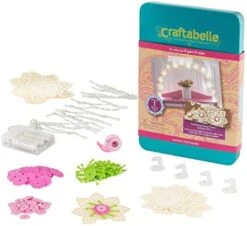 Craftabelle – Fairy Lights Creation Kit – DIY Twinkle Lights For Bedroom – 7pc String Light Set With Accessories – DIY Arts & Crafts For Kids Aged 8 Years + -Department 56 Shop 41KNR765sL. AC