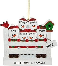 Let's Make Memories Personalized Snowman Family Ornament - Christmas Ornament - Customize 4 Names, Message, Year -Department 56 Shop 41LlAhpYETL. AC