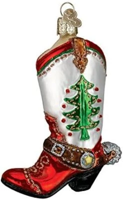 Old World Christmas Cowboy Pioneer Collection Glass Blown Ornaments For Christmas Tree Cowgirl -Department 56 Shop 41MG hC1WbL. AC