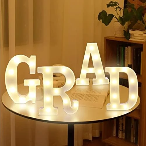 2023 Graduation Decorations,4 LED Marquee Light Up Letter“GRAD“Sign For Graduation Class Of 2023 Lights Decoration For High School Senior College Graduation Party Favor Supplies (GRAD) 6 2023 Graduation Decorations,4 LED Marquee Light Up Letter“GRAD“Sign For Graduation Class Of 2023 Lights Decoration For High School Senior College Graduation Party Favor Supplies (GRAD) - Image 6