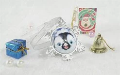 Fashion Image Snowflake Ornaments Silver 2.9"X2.6"X0.3"inches Home Decoration Christmas Tree Hanging Ornaments (Lovely-Penguin) -Department 56 Shop 41MfsUFtcvL