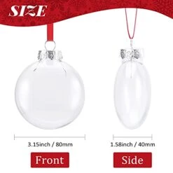Auihiay 10 Pack Christmas Clear Plastic Ornament Discs, 3.15 Inch Fillable Ornament Balls For DIY Craft Projects, Wedding, Birthday, Valentine's Day Party, Home Decorations (80 Mm) 9 Auihiay 10 Pack Christmas Clear Plastic Ornament Discs, 3.15 Inch Fillable Ornament Balls For DIY Craft Projects, Wedding, Birthday, Valentine's Day Party, Home Decorations (80 Mm) -Department 56 Shop 41MtYmJbEjL