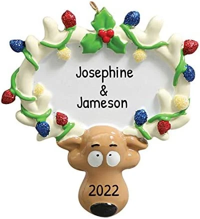 Personalized Reindeer Christmas Ornaments - Moose Christmas Ornaments, Antler Christmas Ornaments, Rudolph Christmas Ornaments, Christmas Reindeer Decor - Tangled Moose - Free Customization 5 Personalized Reindeer Christmas Ornaments - Moose Christmas Ornaments, Antler Christmas Ornaments, Rudolph Christmas Ornaments, Christmas Reindeer Decor - Tangled Moose - Free Customization - Image 5