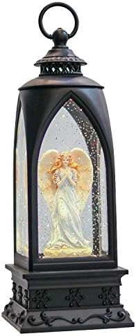 Eldnacele 12” Christmas Snow Globe Lantern Angel With Music & Timer, USB Lined/Battery Operated Lighted Water Glittering Nativity Lantern For Christmas Festival Centerpiece Decoration Gifts – Angel 5 Eldnacele 12” Christmas Snow Globe Lantern Angel With Music & Timer, USB Lined/Battery Operated Lighted Water Glittering Nativity Lantern For Christmas Festival Centerpiece Decoration Gifts – Angel - Image 5