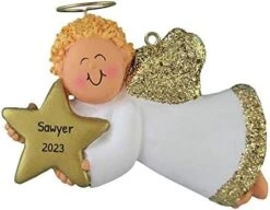Personalized Angel Christmas Ornament - Angel Ornaments For Christmas Tree, Guardian Angel Gifts, Angel Watching Over You, Merry Christmas From Heaven - Cute Angel Pink - Free Customization -Department 56 Shop 41NTRm5fn8L. AC