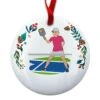 Personalized Blonde Female Pickleball Christmas Ornament -Department 56 Shop 41NsazCn3SL