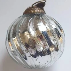 Set Of 4 Silver Mercury Glass Ornaments (3.15" Elegant Etched Ball) Perfect For Christmas Tree, Hanging Holiday Decoration, Gifts & Home Decor -Department 56 Shop 41O7jWU58CL. AC
