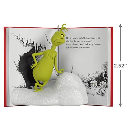 Hallmark Keepsake Plastic Christmas Ornament 2022, Dr. Seuss's How The Grinch Stole Christmas! A Sour, Grinchy Frown 5 Hallmark Keepsake Plastic Christmas Ornament 2022, Dr. Seuss's How The Grinch Stole Christmas! A Sour, Grinchy Frown - Image 5