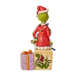 Enesco Jim Shore Dr. Seuss The Grinch Sitting On Presents Lit Figurine, 7.48 Inch, Multicolor -Department 56 Shop 41OYJ9mMgtL