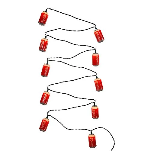 Kurt Adler CC0748 Coca-Cola Can Light Set, 10 Light 1 Kurt Adler CC0748 Coca-Cola Can Light Set, 10 Light