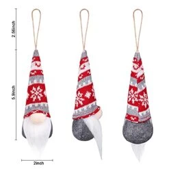CDLong Handmade Gnome Christmas Ornaments Set Of 10, Hanging Gnome Ornaments For Christmas Tree Decorations Wall Table Decor, Scandinavian Santa Elf Plush Gnomes Christmas Decorations Gifts Home Decor -Department 56 Shop 41PzB7M4Z8L