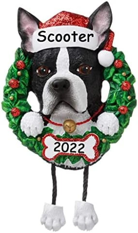 Personalized Black Labrador Retriever Dog Christmas Ornament - Black Lab Pet Santa Hat And Christmas Wreath Hanging Paws Christmas Tree Decoration Gift Dog Lover - Custom Name And Date 4 Personalized Black Labrador Retriever Dog Christmas Ornament - Black Lab Pet Santa Hat And Christmas Wreath Hanging Paws Christmas Tree Decoration Gift Dog Lover - Custom Name And Date - Image 4