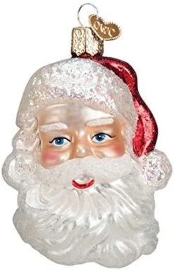 Old World Christmas Ornaments: Assortment Of Santas Glass Blown Ornaments For Christmas Tree, Winking Santa -Department 56 Shop 41QQ1257NGL. AC