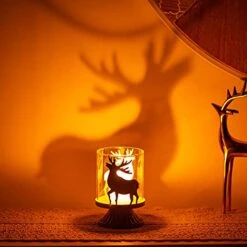 Sziqiqi Vintage Antique Pillar Candle Holders Set Of 2, Small Distressed Hurricane Candlestick Candle Holders Prefer Centerpieces For Christmas Table Mantle Fireplace Decoration 12 Sziqiqi Vintage Antique Pillar Candle Holders Set Of 2, Small Distressed Hurricane Candlestick Candle Holders Prefer Centerpieces For Christmas Table Mantle Fireplace Decoration -Department 56 Shop 41QQ4rTWlTS