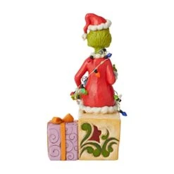 Enesco Jim Shore Dr. Seuss The Grinch Sitting On Presents Lit Figurine, 7.48 Inch, Multicolor -Department 56 Shop 41QRHcmBmvL