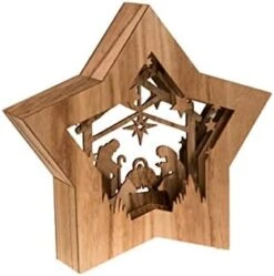 Clever Creations Wooden Star Shaped Nativity Scene Christmas Ornament, Festive LED Holiday Décor For Shelves And Tables, Joy 18 Clever Creations Wooden Star Shaped Nativity Scene Christmas Ornament, Festive LED Holiday Décor For Shelves And Tables, Joy -Department 56 Shop 41QZk VE2JL. AC