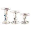 BTGLLAS 3-Piece Set Of Glass Candlestick, Crystal Candlestick Holder Holder And Conical Candle, Christmas Candle Holder Decoration, Family Living Room Wedding Candle Holder (7 Colour) -Department 56 Shop 41QdOGlCyTL