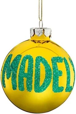 Miles Kimball Green Personalized Name OR Date Glitter Ornament -Department 56 Shop 41Qpq1U odL. AC