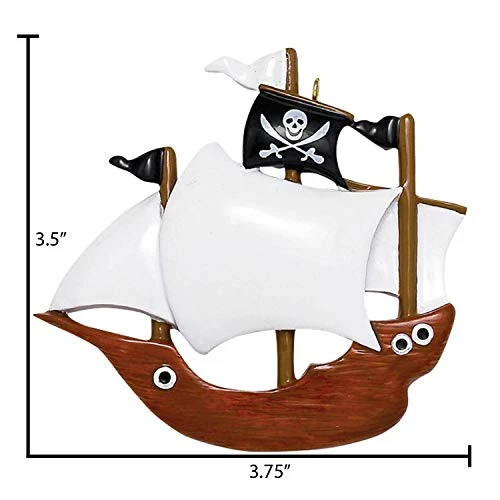 Personalized Pirate Ornaments For Christmas Tree - Pirate Christmas Ornaments, Pirate Decor, Pirates Of The Caribbean Ornament, Pirate Party Supplies - Caravel Ship - Free Customization 4 Personalized Pirate Ornaments For Christmas Tree - Pirate Christmas Ornaments, Pirate Decor, Pirates Of The Caribbean Ornament, Pirate Party Supplies - Caravel Ship - Free Customization - Image 4