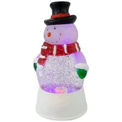 Northlight 7" LED Lighted Color Changing Snowman Christmas Glittering Snow Dome -Department 56 Shop 41R3sRG0LnL