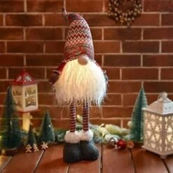 Christmas Lights Gnome Decorations For Valentine With Music Funciton, 2022 Ornaments Handmade Xmas Standing Figurine With Grey Snow Hat, 24 Inch Red Swedish Tomte Santa Holiday Elf Indoor Decor Gifts -Department 56 Shop 41RXcJ00egL. AC
