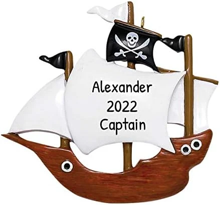 Personalized Pirate Ornaments For Christmas Tree - Pirate Christmas Ornaments, Pirate Decor, Pirates Of The Caribbean Ornament, Pirate Party Supplies - Caravel Ship - Free Customization 6 Personalized Pirate Ornaments For Christmas Tree - Pirate Christmas Ornaments, Pirate Decor, Pirates Of The Caribbean Ornament, Pirate Party Supplies - Caravel Ship - Free Customization - Image 6
