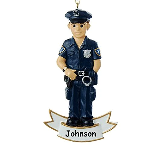 Personalized Police Officer Christmas Ornament Gift - Law Enforcement Sheriff Deputy Officer Blue Uniform With Hat And Badge - Custom Name 1 Personalized Police Officer Christmas Ornament Gift - Law Enforcement Sheriff Deputy Officer Blue Uniform With Hat And Badge - Custom Name
