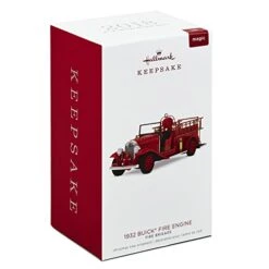 Hallmark Keepsake Christmas Ornament 2018 Year Dated, Fire Truck Brigade 1932 Buick Fire Engine With Light -Department 56 Shop 41SIUcCIS1L