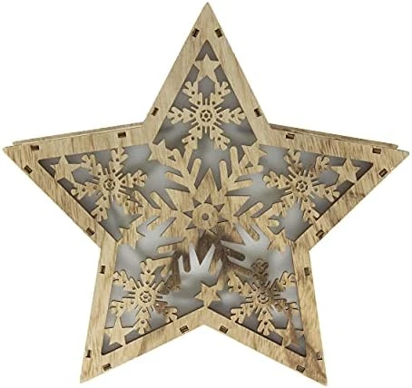 Clever Creations Wooden Star Shaped Nativity Scene Christmas Ornament, Festive LED Holiday Décor For Shelves And Tables, Joy 10 Clever Creations Wooden Star Shaped Nativity Scene Christmas Ornament, Festive LED Holiday Décor For Shelves And Tables, Joy - Image 10
